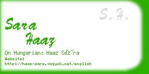 sara haaz business card